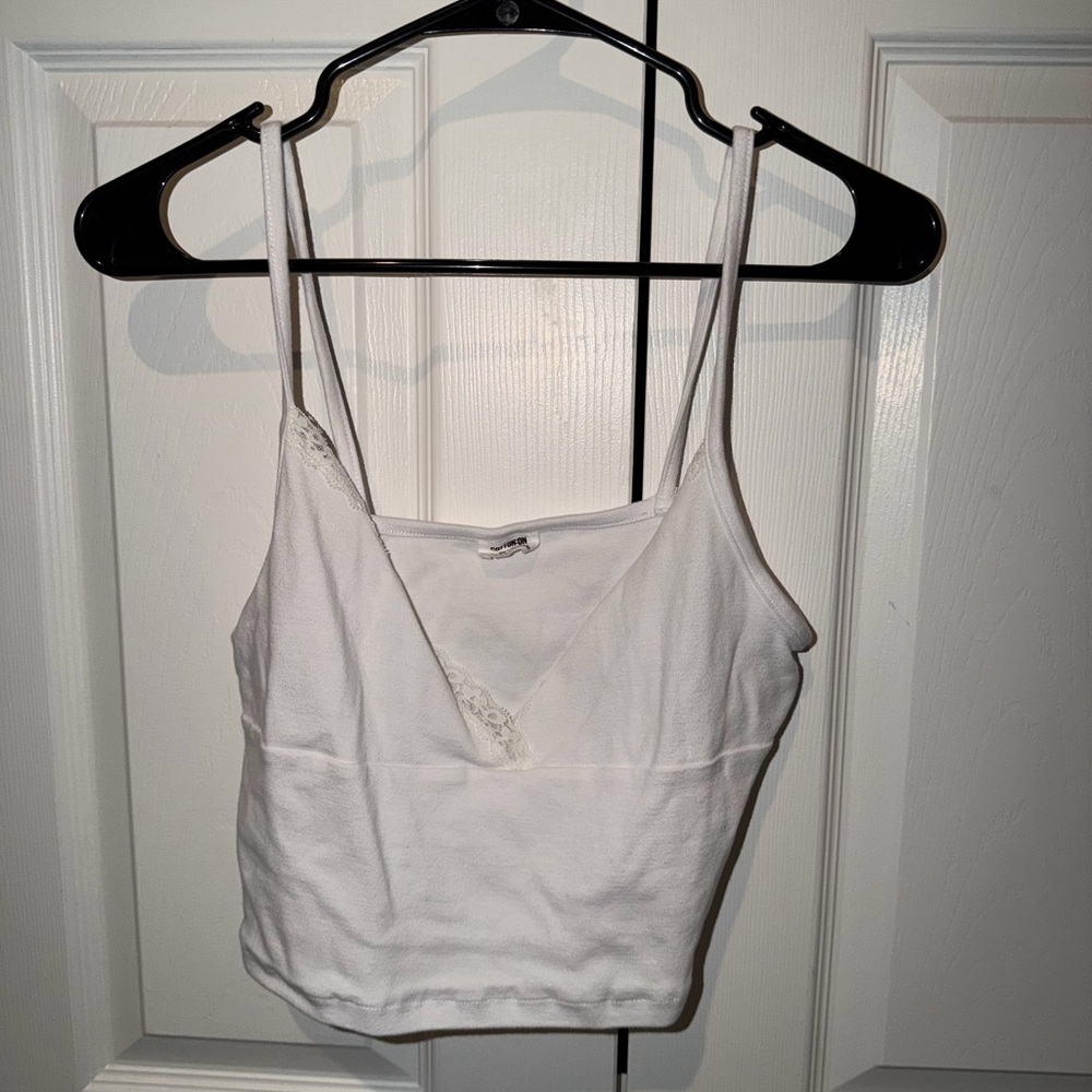 Cotton On White Lace Detail Tank Top